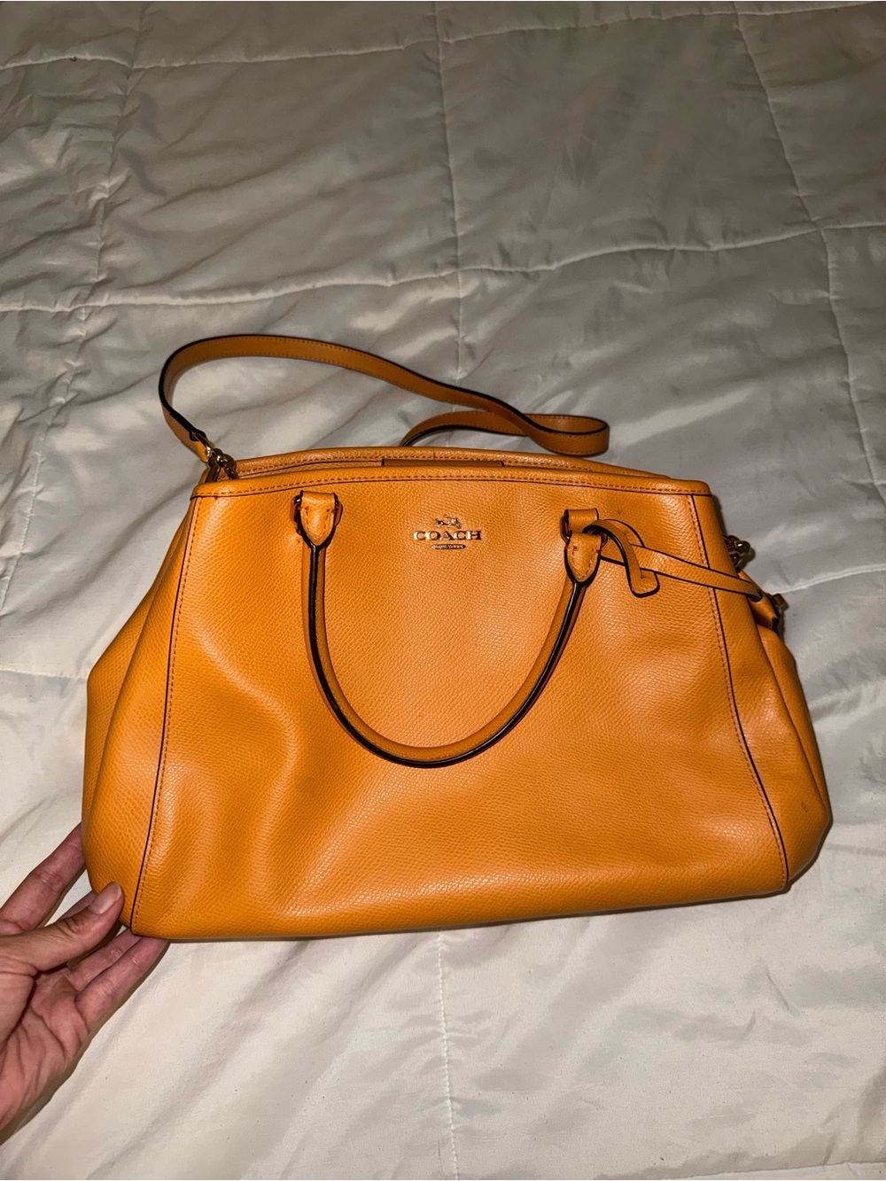 Coach Lillie Carryall Shoulder Handbag - Orange